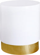 Deco White/Gold End Table image