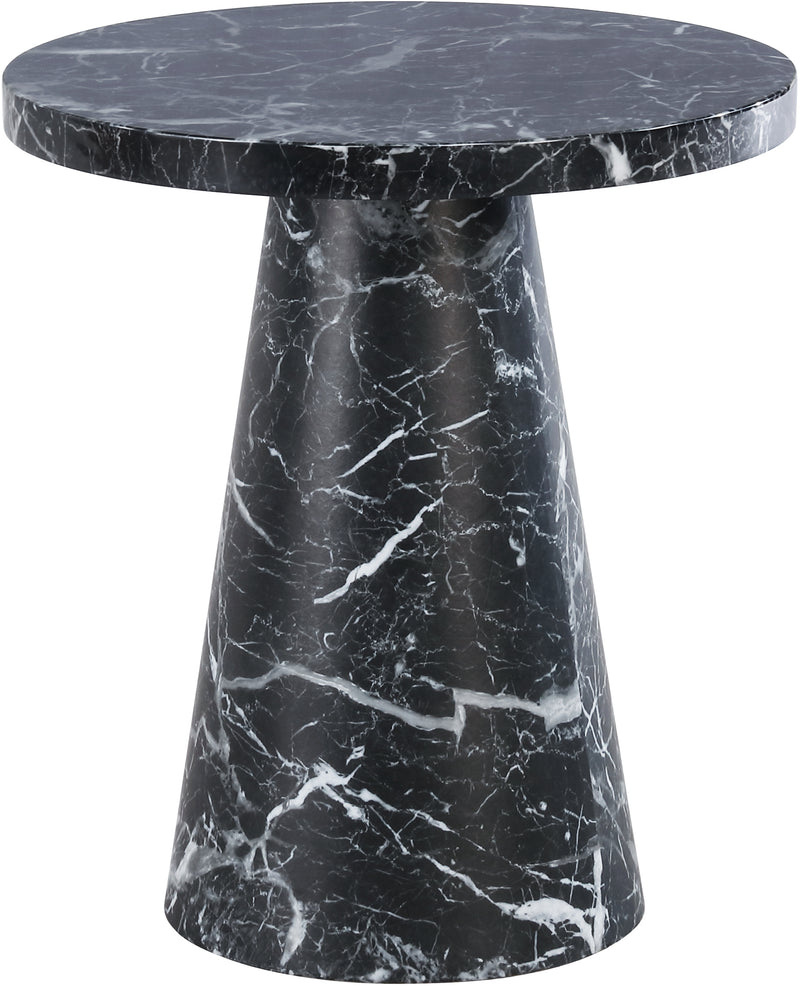 Omni Black Faux Marble End Table image