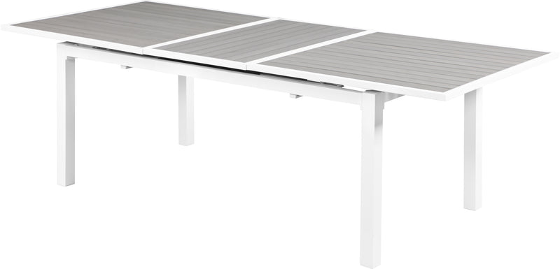 Nizuc Grey Polywood Outdoor Patio Extendable Aluminum Dining Table image