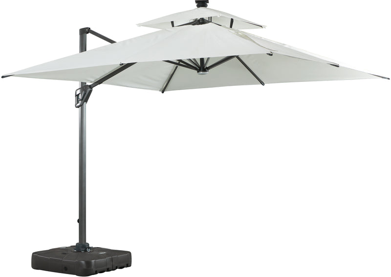 Nizuc White Waterproof Fabric Adjustable Outdoor Umbrella image