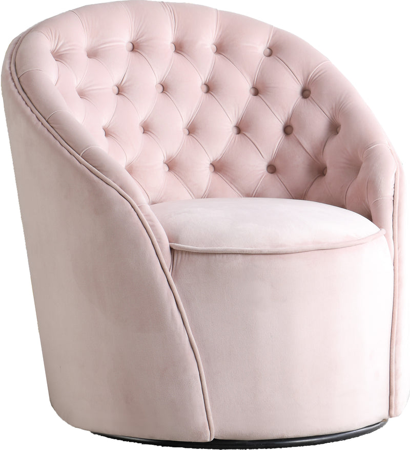 Alessio Pink Velvet Accent Chair image