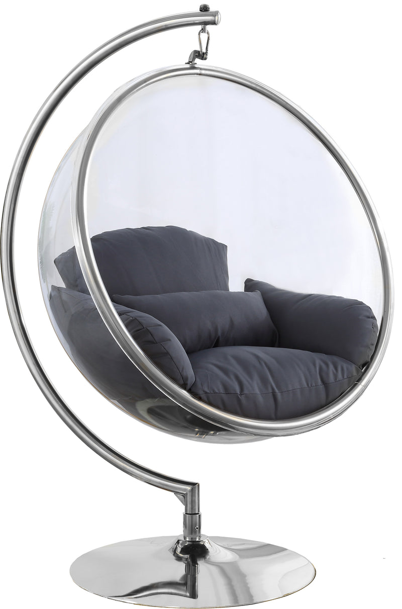 Luna Grey Durable Fabric Acrylic Swing Chair image