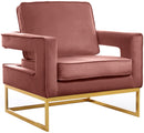 Noah Pink Velvet Accent Chair image