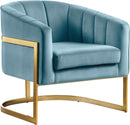 Carter Aqua Velvet Accent Chair image