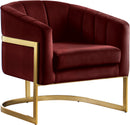 Carter Burgundy Velvet Accent Chair image
