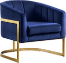 Carter Navy Velvet Accent Chair image