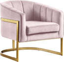 Carter Pink Velvet Accent Chair image
