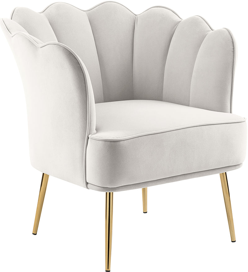 Jester Cream Velvet Accent Chair image
