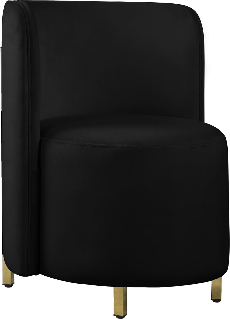 Rotunda Black Velvet Accent Chair image