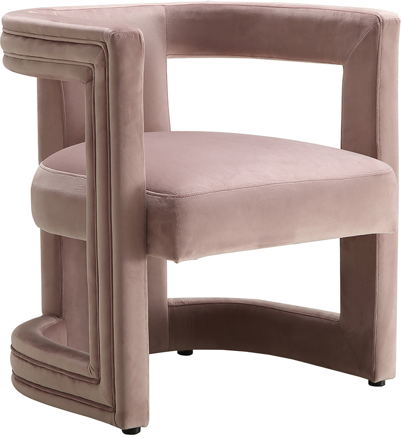 Blair Pink Velvet Accent Chair image