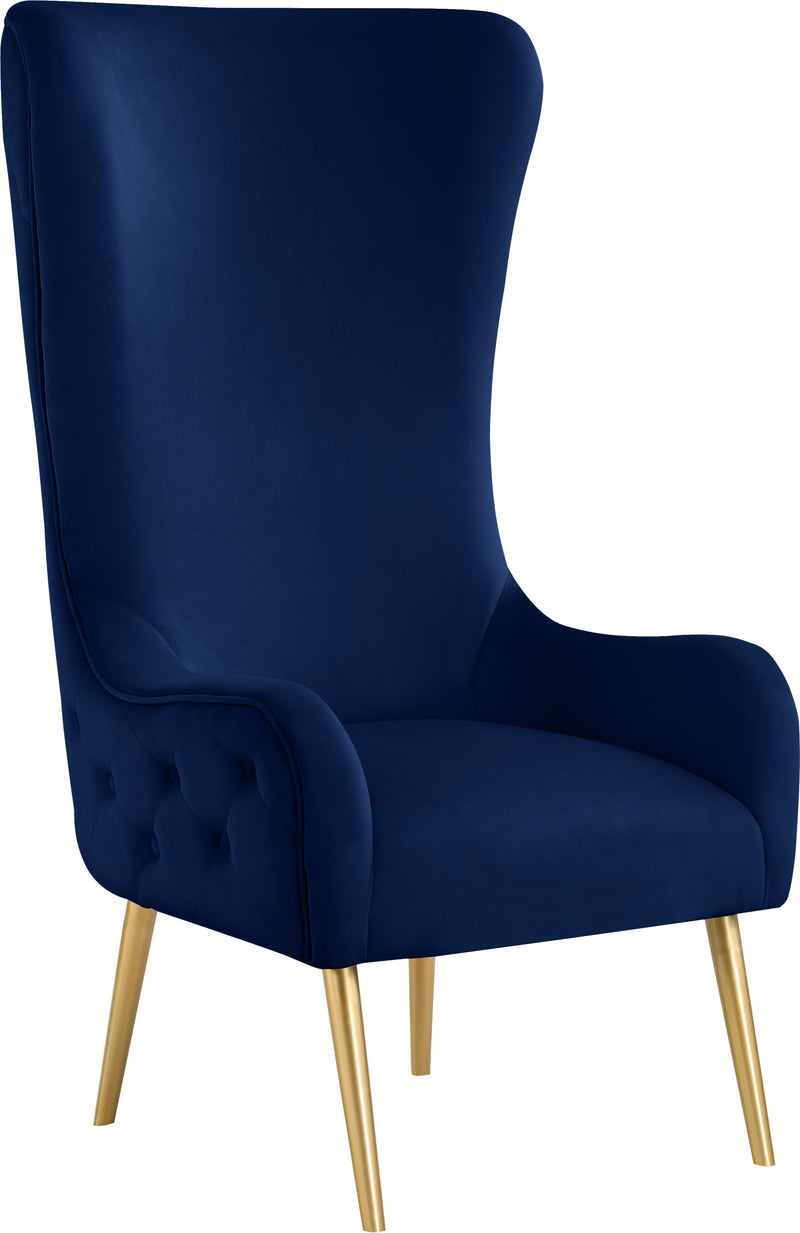 Alexander Navy Velvet Accent Chair image