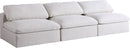 Serene Cream Linen Fabric Deluxe Cloud Modular Armless Sofa image