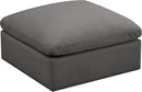 Plush Grey Velvet Standard Cloud Modular Ottoman image