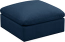 Plush Navy Velvet Standard Cloud Modular Ottoman image