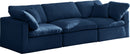 Plush Navy Velvet Standard Cloud Modular Sofa image