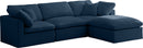 Plush Navy Velvet Standard Cloud Modular Sectional image