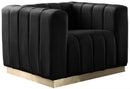 Marlon Black Velvet Chair image