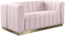 Marlon Pink Velvet Loveseat image