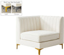 Alina Cream Velvet Corner Chair image