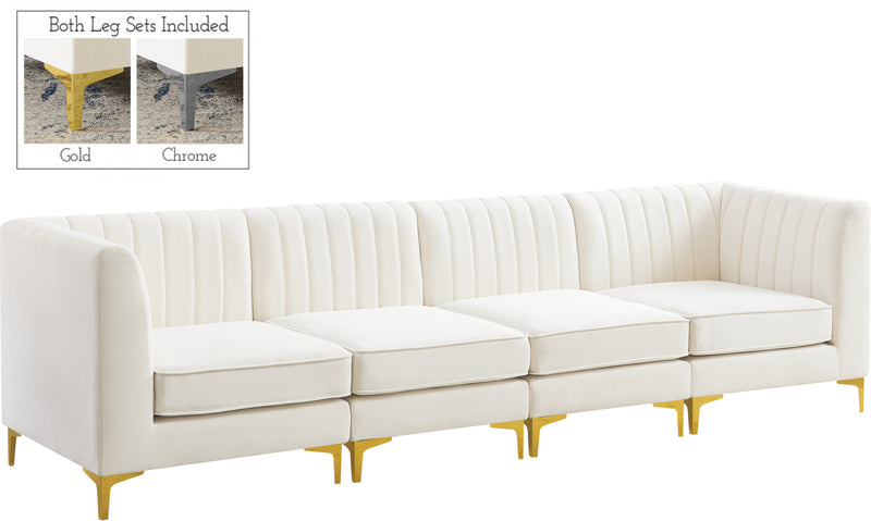 Alina Cream Velvet Modular Sofa image