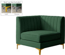 Alina Green Velvet Corner Chair image