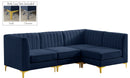 Alina Navy Velvet Modular Sectional image