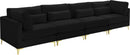 Julia Black Velvet Modular Sofa (4 Boxes) image