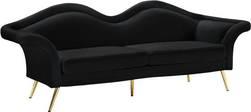 Lips Black Velvet Sofa image