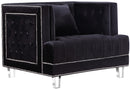 Lucas Black Velvet Chair image
