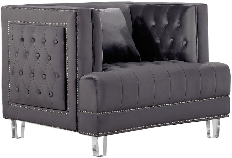 Lucas Grey Velvet Chair image