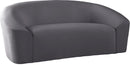 Riley Grey Velvet Loveseat image