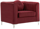 Isabelle Burgundy Velvet Chair image