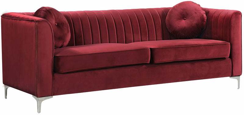 Isabelle Burgundy Velvet Sofa image