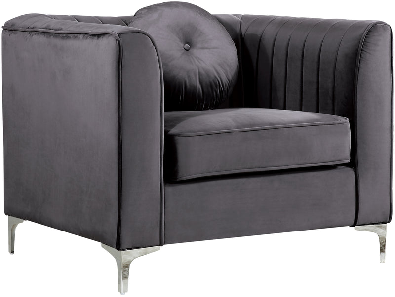 Isabelle Grey Velvet Chair image