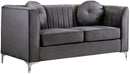 Isabelle Grey Velvet Loveseat image