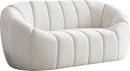 Elijah Cream Velvet Loveseat image