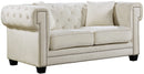Bowery Cream Velvet Loveseat image