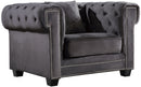 Bowery Grey Velvet Chair image