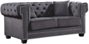 Bowery Grey Velvet Loveseat image