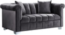 Kayla Grey Velvet Loveseat image