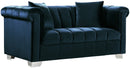 Kayla Navy Velvet Loveseat image