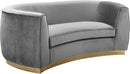 Julian Grey Velvet Loveseat image