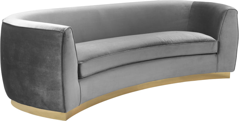 Julian Grey Velvet Sofa image