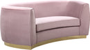 Julian Pink Velvet Loveseat image