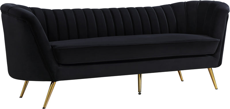 Margo Black Velvet Sofa image