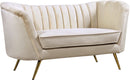 Margo Cream Velvet Loveseat image