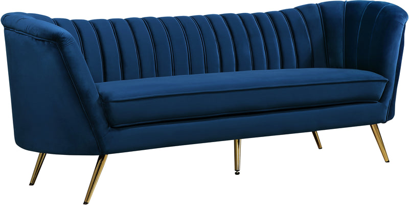 Margo Navy Velvet Sofa image