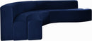 Curl Navy Velvet 2pc. Sectional image