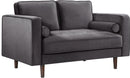 Emily Grey Velvet Loveseat image