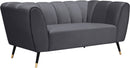 Beaumont Grey Velvet Loveseat image